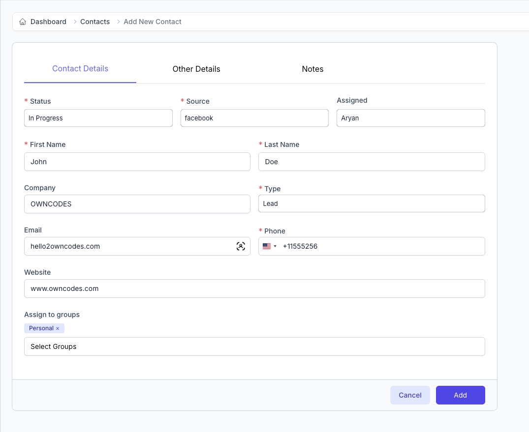 Create Contact Form