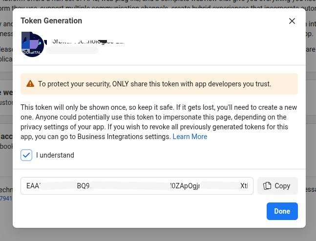 Token Generation Modal