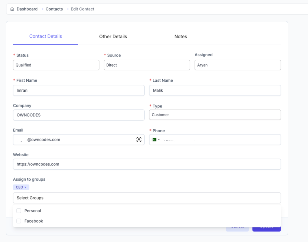 Group Assign on New Contact